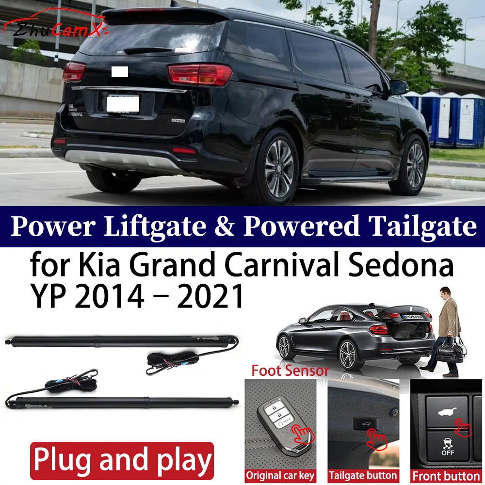 

ZhuCamX for Kia Grand Carnival Sedona YP 2014–2021 Car Power Liftgate Automatic One-Click Powered Tailgate Strut Plug and play