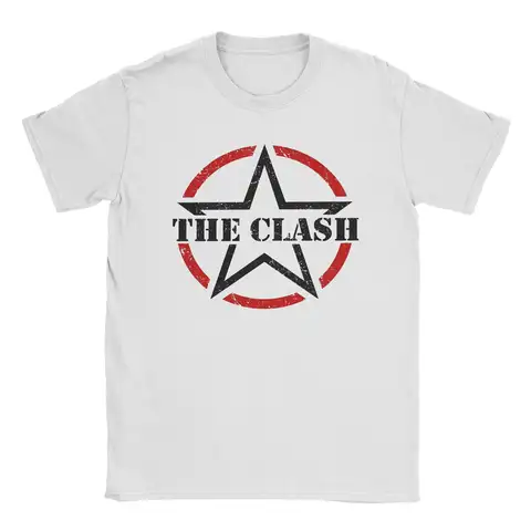 The Clash T Shirt for Men Pure Cotton Leisure T-Shirt Crewneck  Tees Short Sleeve Clothes Printing