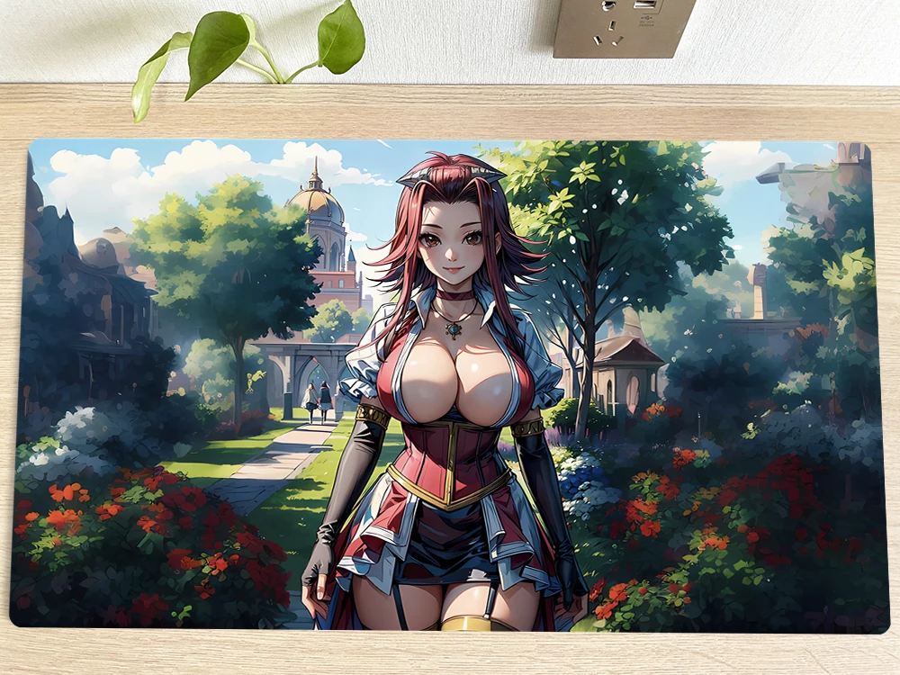 

YuGiOh YGO Table Playmat Akiza Izinski TCG CCG Mat Trading Card Game Mat Mouse Pad Gaming Play Mat Mousepad Free Bag