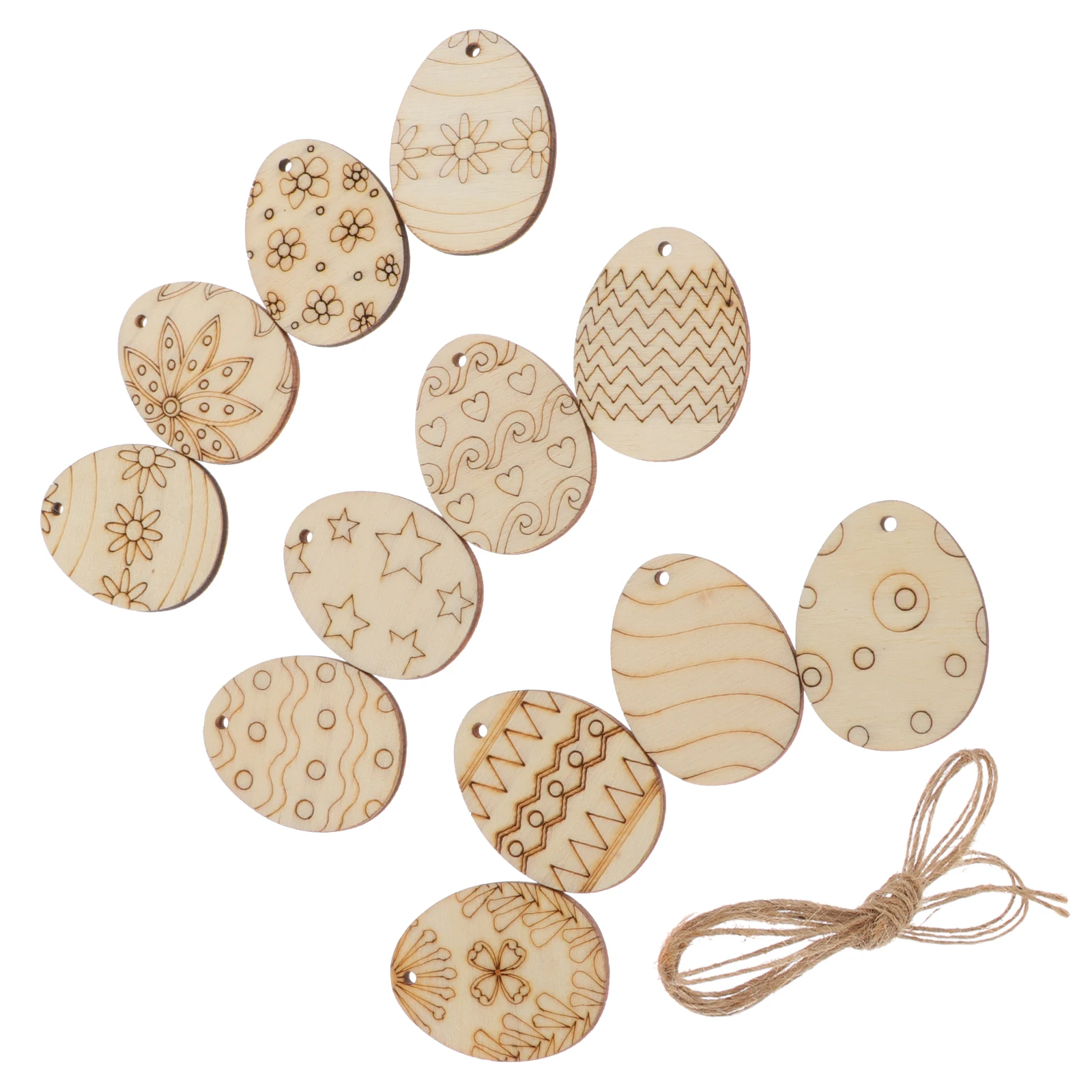 

75pcs Wood Slices DIY Hanging Tags Unfinished Wooden naments Craft Decor Wood naments Brown Pendants Kids Supplies