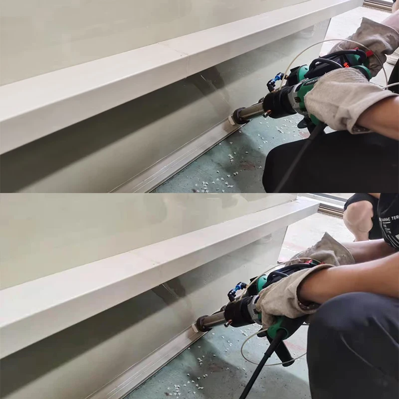 آلة لحام HDPE الأغشية الأرضية آلة لحام البثق البلاستيكية أنبوب البولي بروبلين مسدس بثق اللحام الأوتوماتيكي المحمول