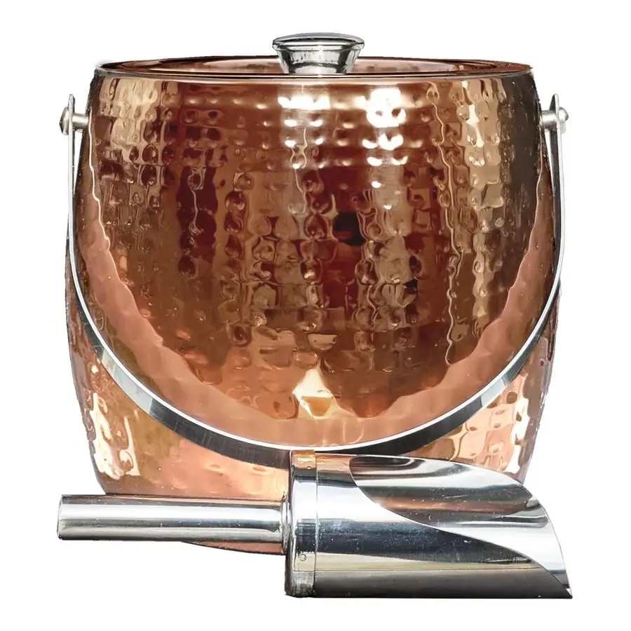 

Ведерко для льда 3QT с изоляцией, крышкой и совком, не оставляющее следов, для вечеринок, для одной бутылки вина, шампанского или других напитков