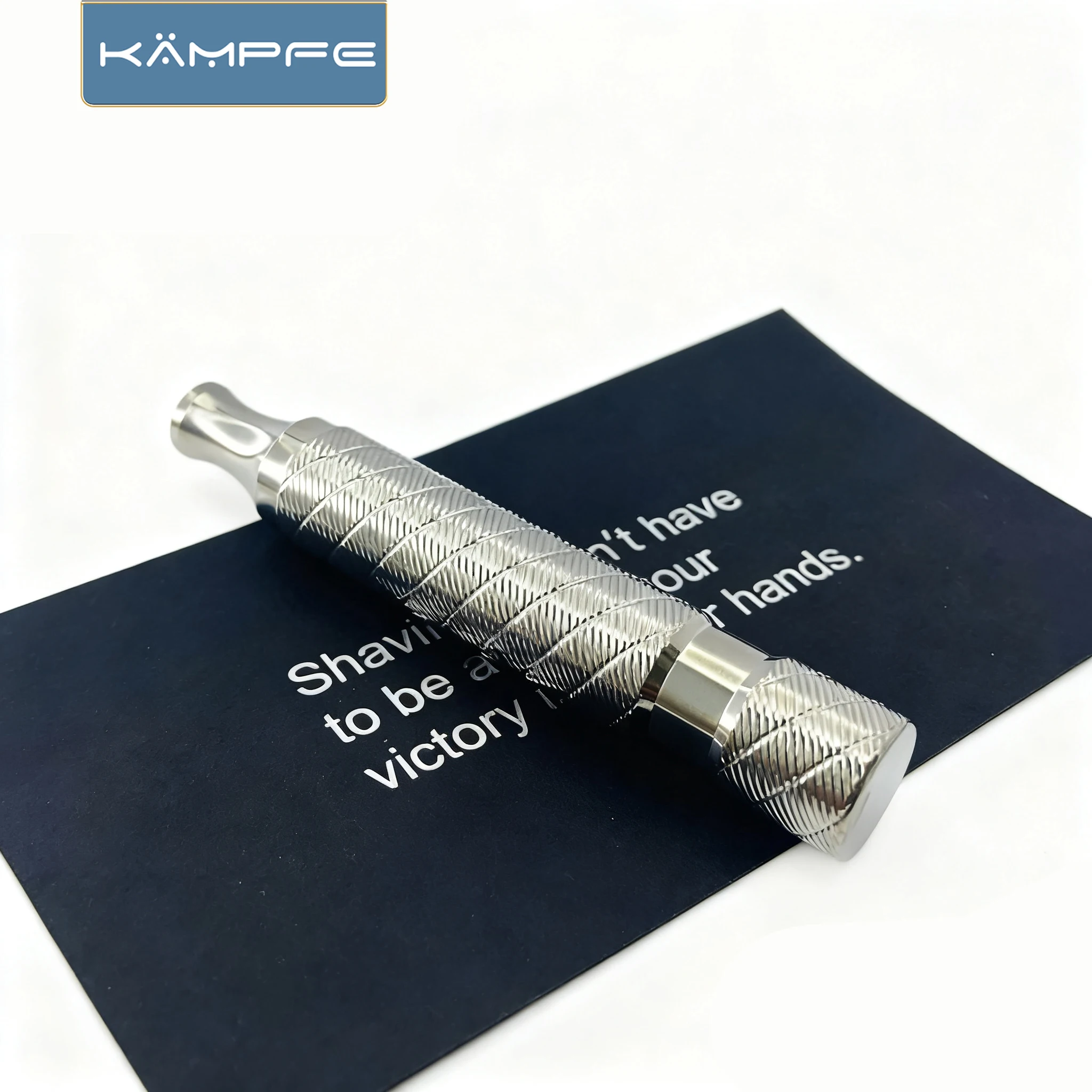 kampfe-ポリッシュチタン製安全かみそりハンドル-メンズグルーミングキット-耐久性があり快適なシェービング体験