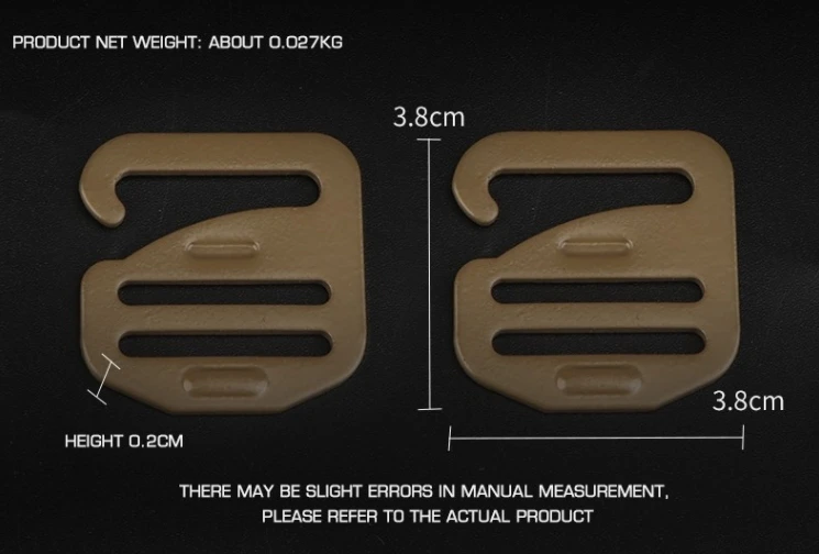 4PCS G Shape Buckle Titanium Alloy For Backpack Shoulder Bag Handbag Belt Fasteners Luggage Climbing Buckle Outdoor Webbing Clip