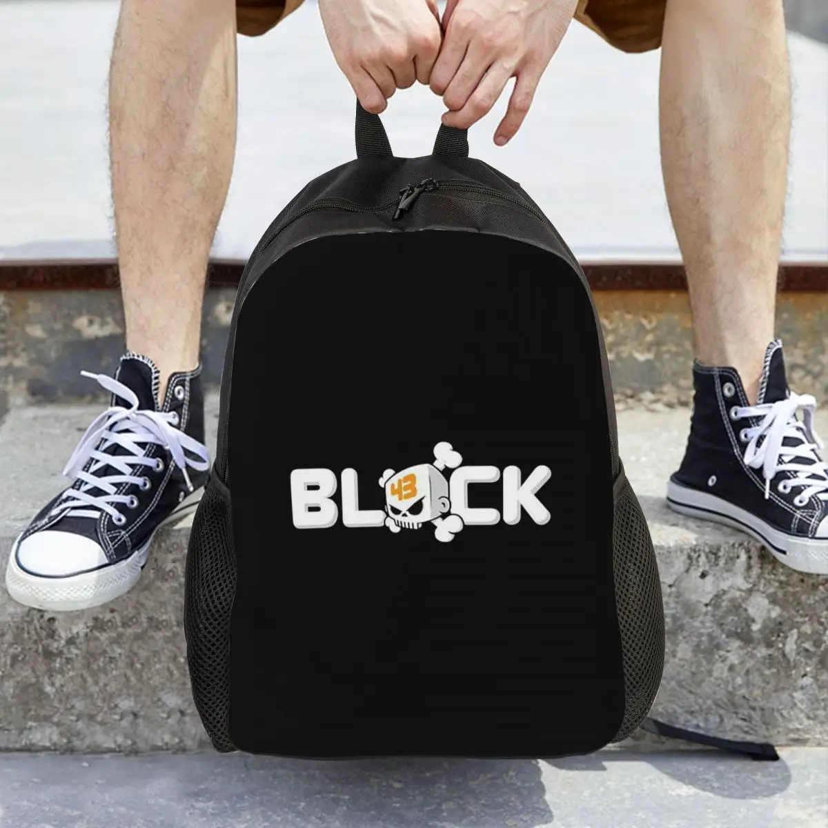 

Рюкзак Ken Block из акрила с изображением черепа, вместительный, для мальчиков и девочек, школьная сумка, сумка через плечо для мужчин и женщин
