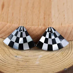Handmade Opalite Shell Obsidian Earring Bead 22x16x3mm 2g Semiprecious Stones Fashion Jewelry Earrings Accessories For Women