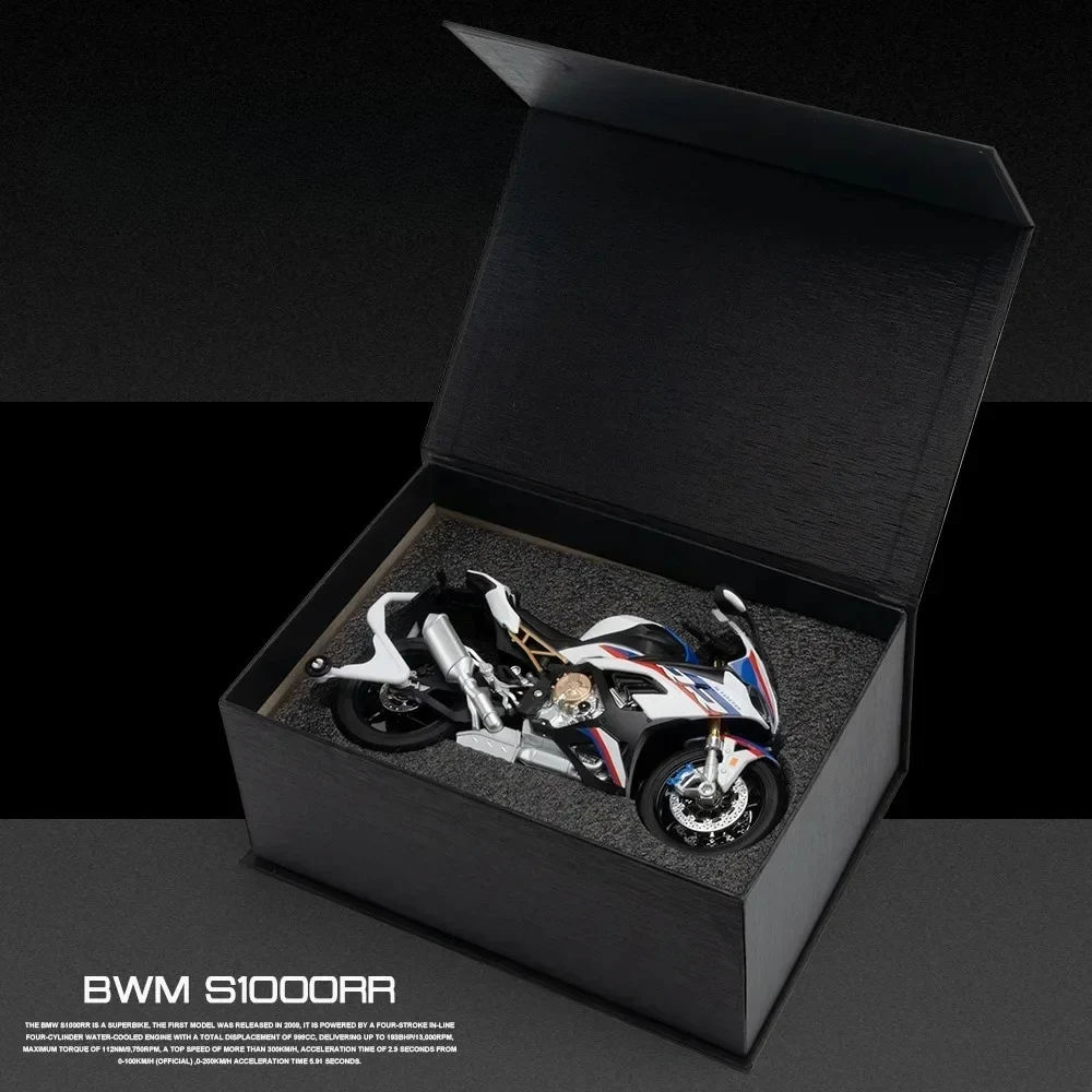 

1:9 BMW S1000RR R1250GS Kawasaki H2R V4S Motorcycle Simulation Diecast Metal Alloy Model Car decoration display collection gifts
