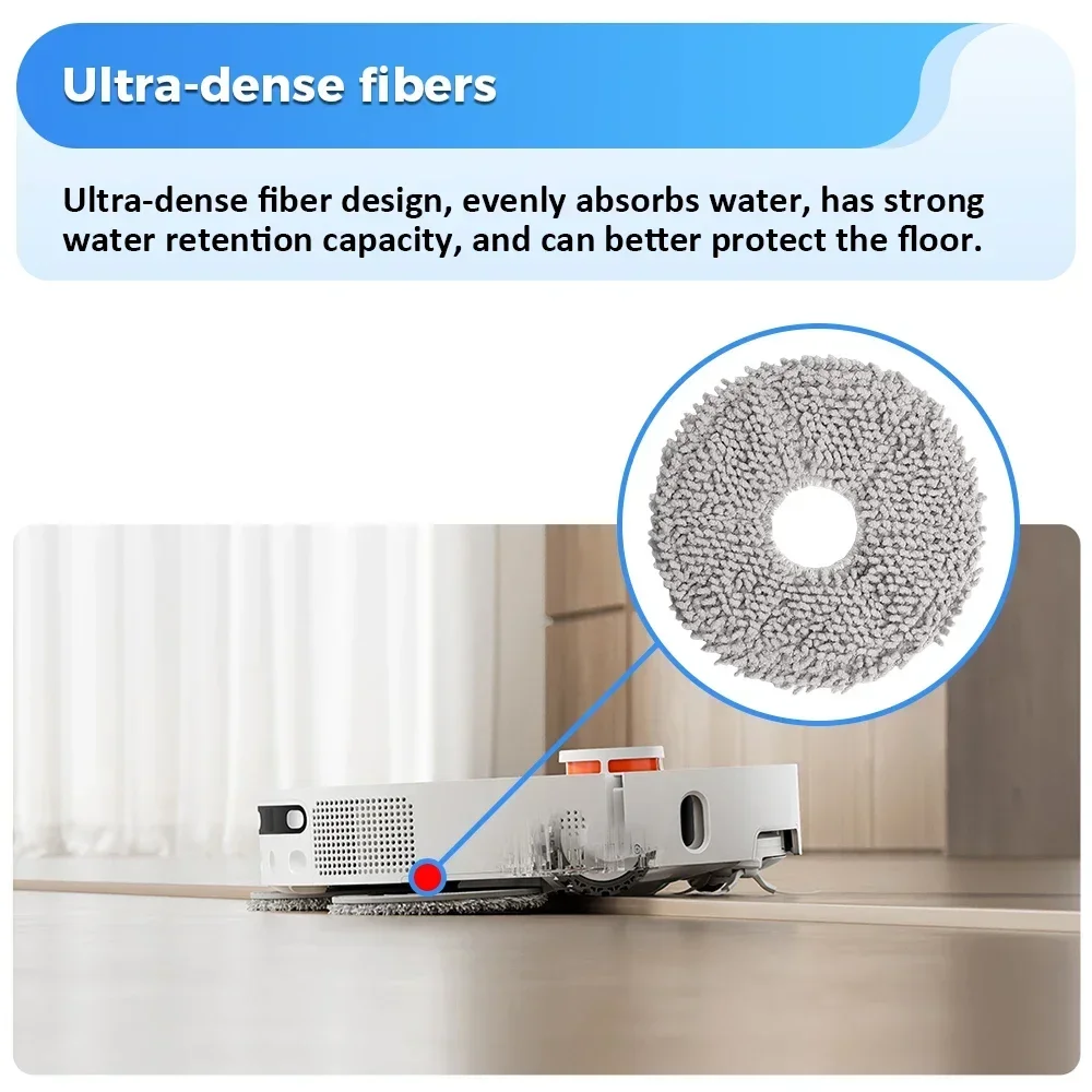 Dust Bag Mop Cloth Set for Xiaomi X20 Plus X20 Max X10 Series Mijia M30S M40 Dreame L10 Ultra L20 Ultra L30 Ultra Replacement view 2