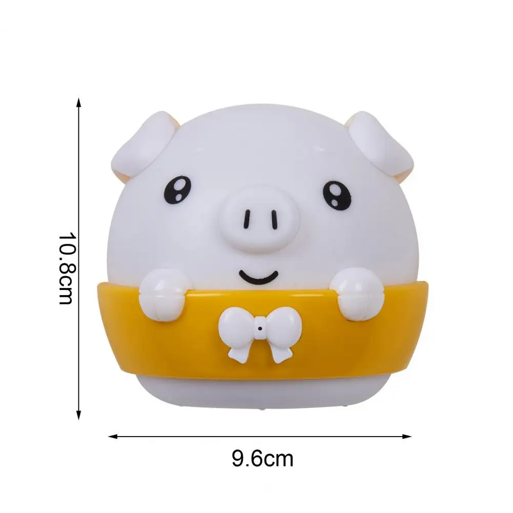 Cartoon LED Lamp Adorable Appearance Remote Control Soft Lighting Eye Flicker Free Dimmable Cartoon Pig Bedside Lamp