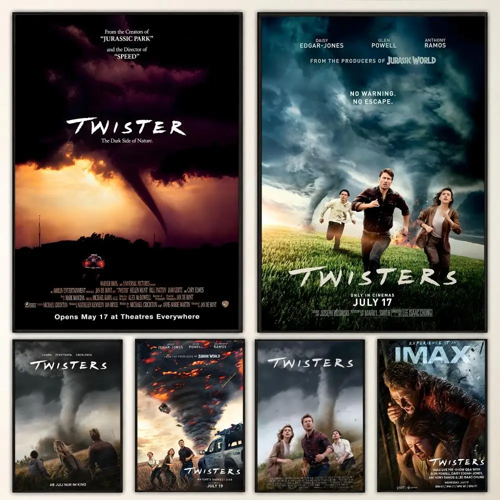 Twisters Storm Chaser Action Movie Dramatic Sky Scenes Poster Aesthetic Art Print for Bedroom & Living Room Decor, Unframed