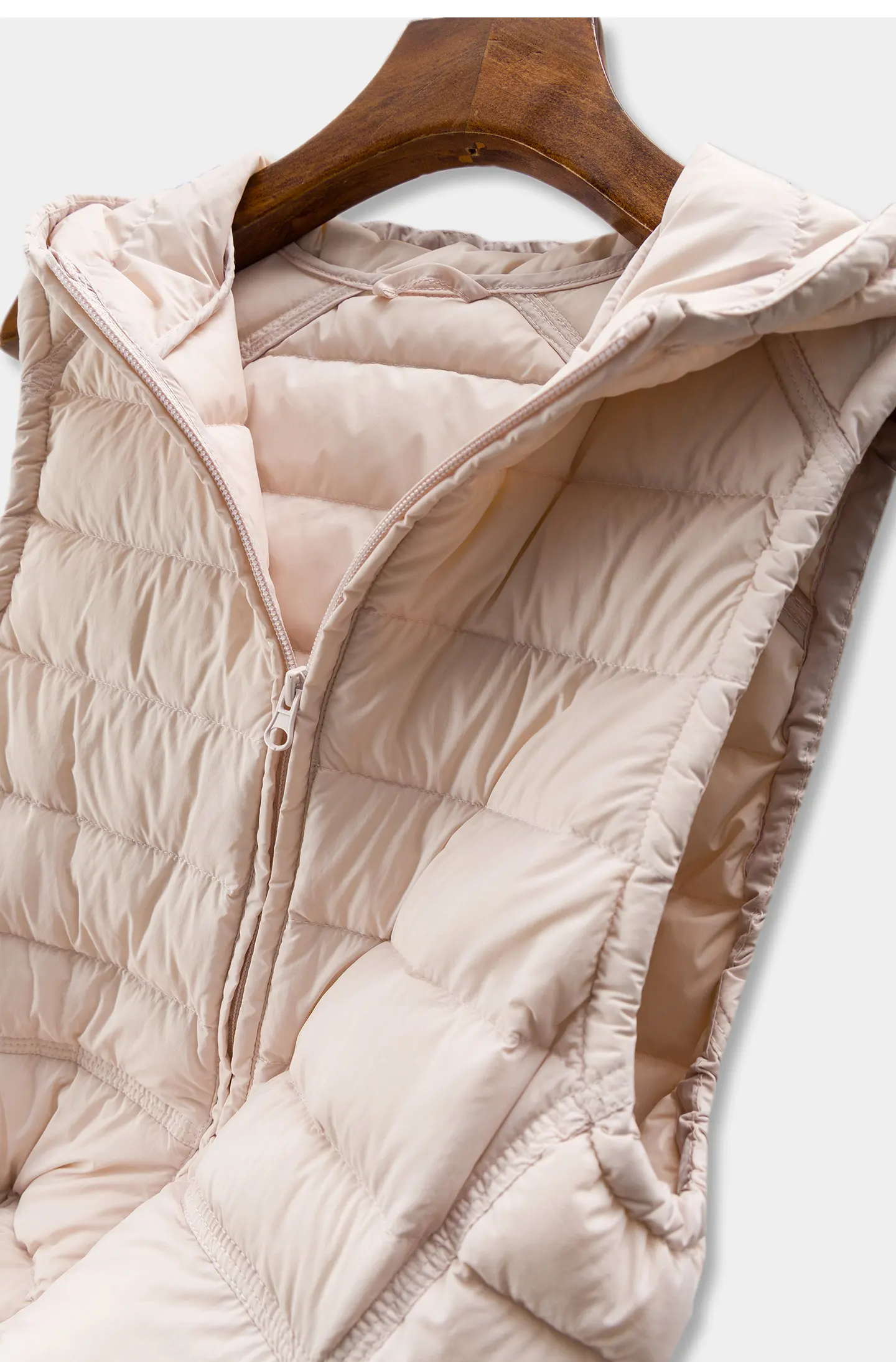 Light and Warm Without Burden, Cabinet Loose 90 Duck Down Hooded Down Vest Women F097 abrigo mujer