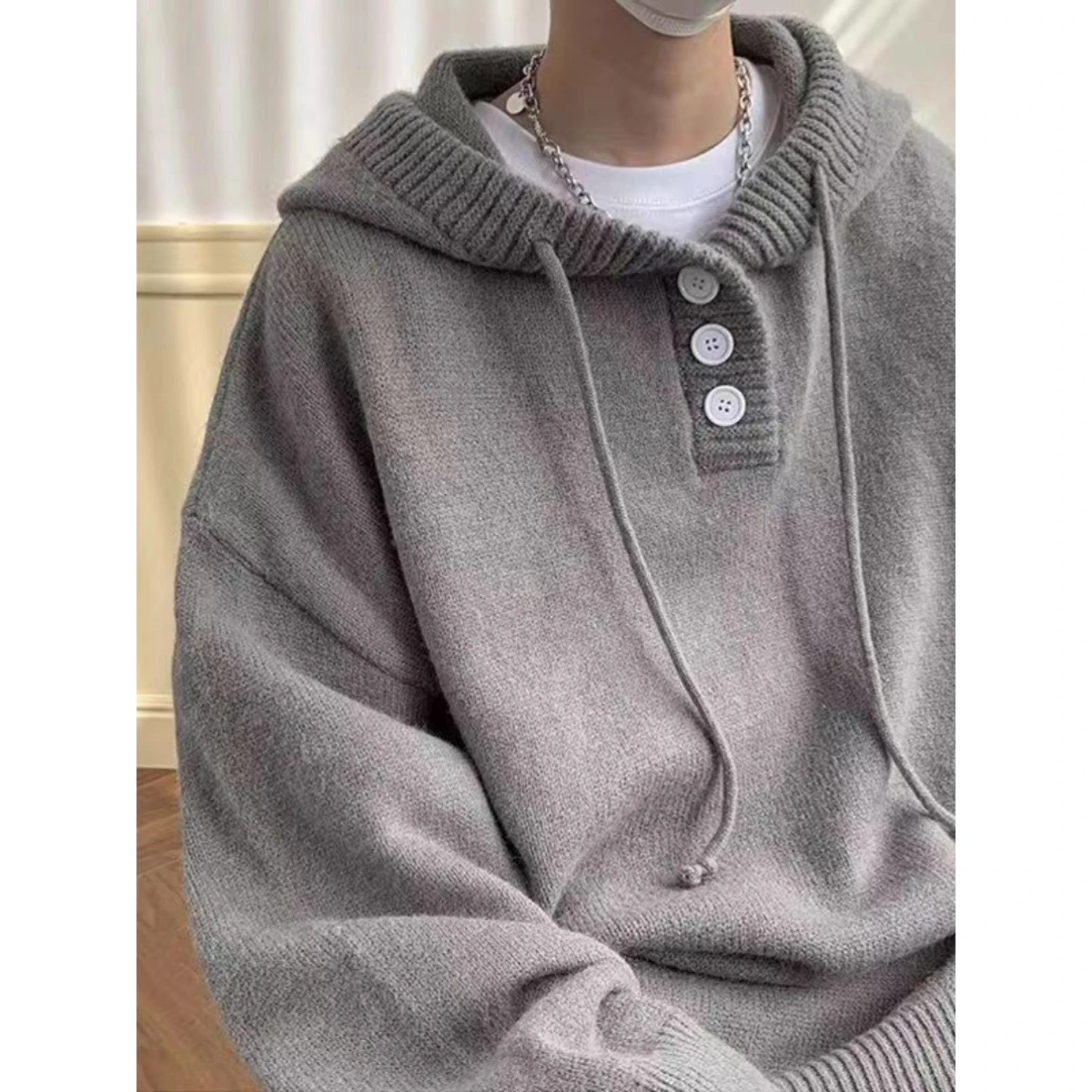 

American Sle Men's Hoodie Sweater Warm Casual Knitted irt Large Size 300 Pou Autumn Winter New Sle Haome Top