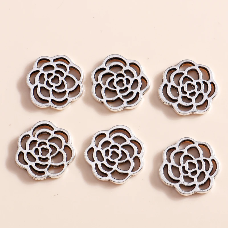 20 Stück niedliche Anhänger aus Legierung in Form von Pflanzen, Blumen, Bäumen und Blättern für die Schmuckherstellung, Ohrringe, Anhänger, Halsketten, Armbänder, DIY-Bastelzubehör – Detail 16