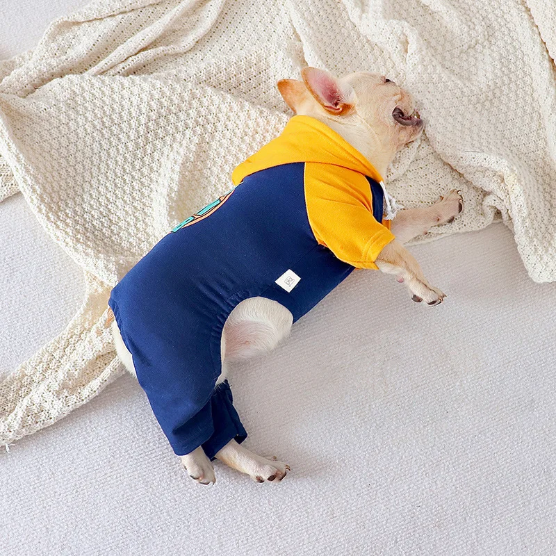 Imagem -03 - Filhote de Cachorro Roupas de Algodão Impresso Moletom Outono Cabolsa Quente Bonito Roupas para Animais de Estimação dos Desenhos Animados Roupas para Cães Moda Traje do Cão Durável