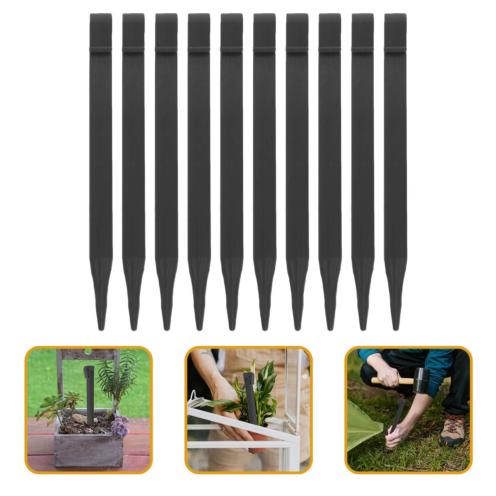 

10 Pcs Garden Border Edging Waterproof Cloth Grass Stud for Landscaping Lawn Groundsheet Pegs