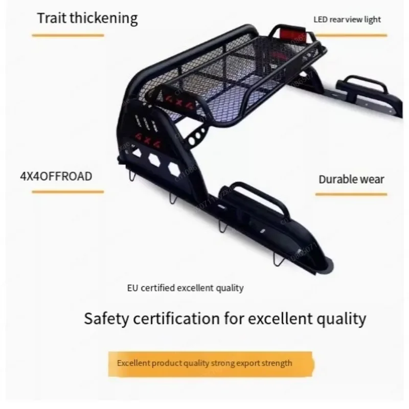 

Custom Black Sports Roll Bar 4x4 Pickup Truck Roll Bar With Luggage Basket For Different Car Models