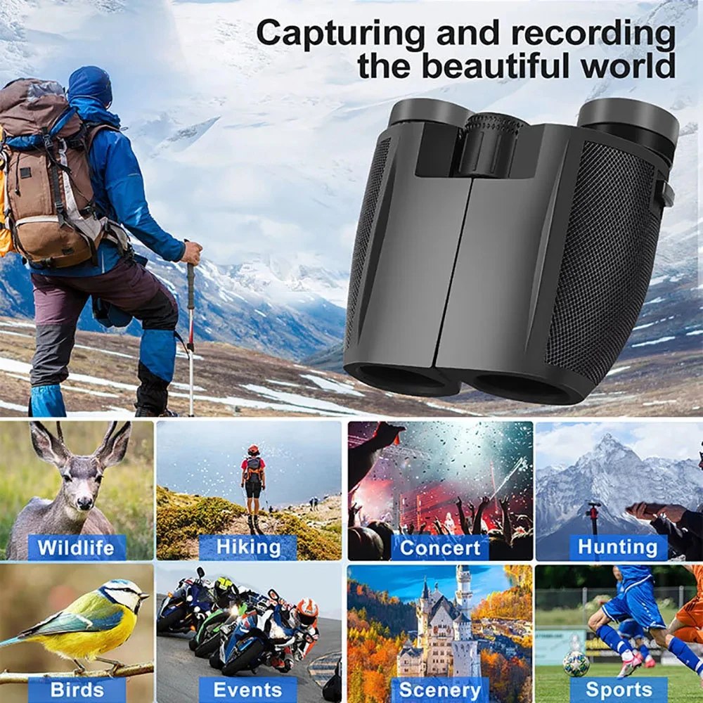 Outdoor Camping Games - Telescope 12x25 HD Compact Binoculars High