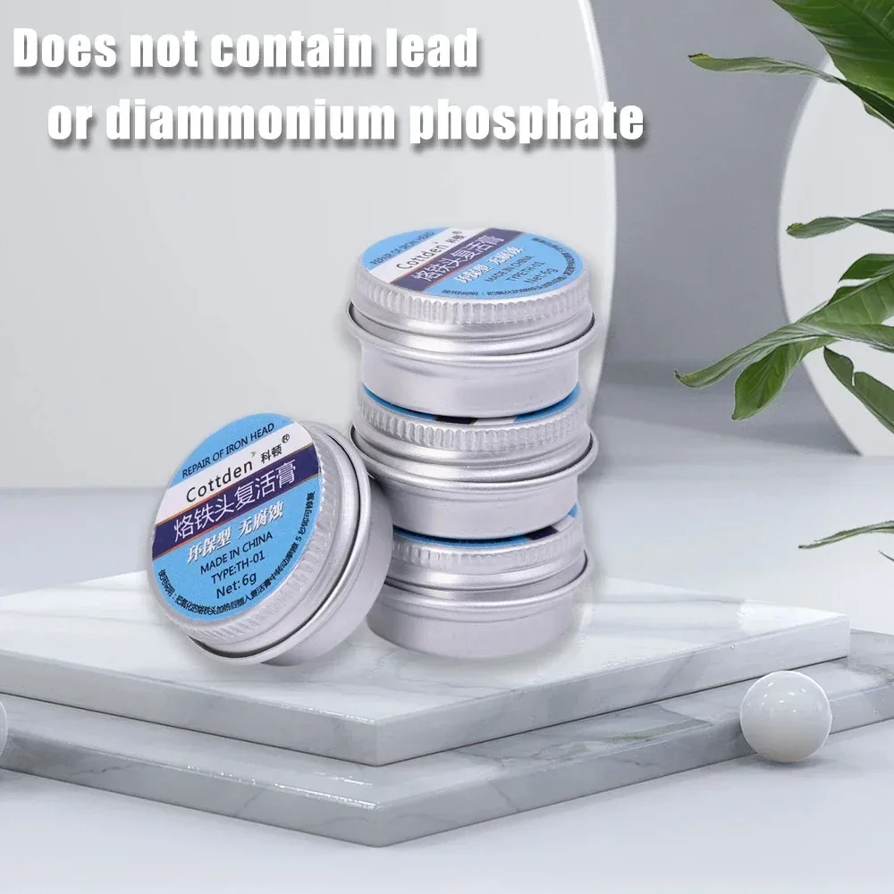 5/1Pcs Soldering Iron Head Repairing Agent Removing Oxidation Cleaning Cream Activator Welding Iron Tip Cleaner Lead Free 6g