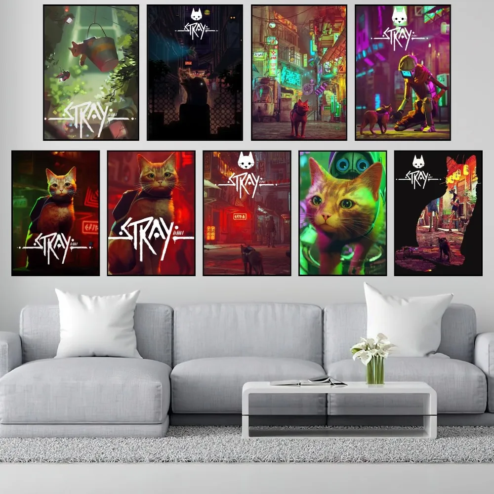 

Game S-Stray Cat P Poster Small Living Room Bar Decorate Stickers Wall Office Study Fashion