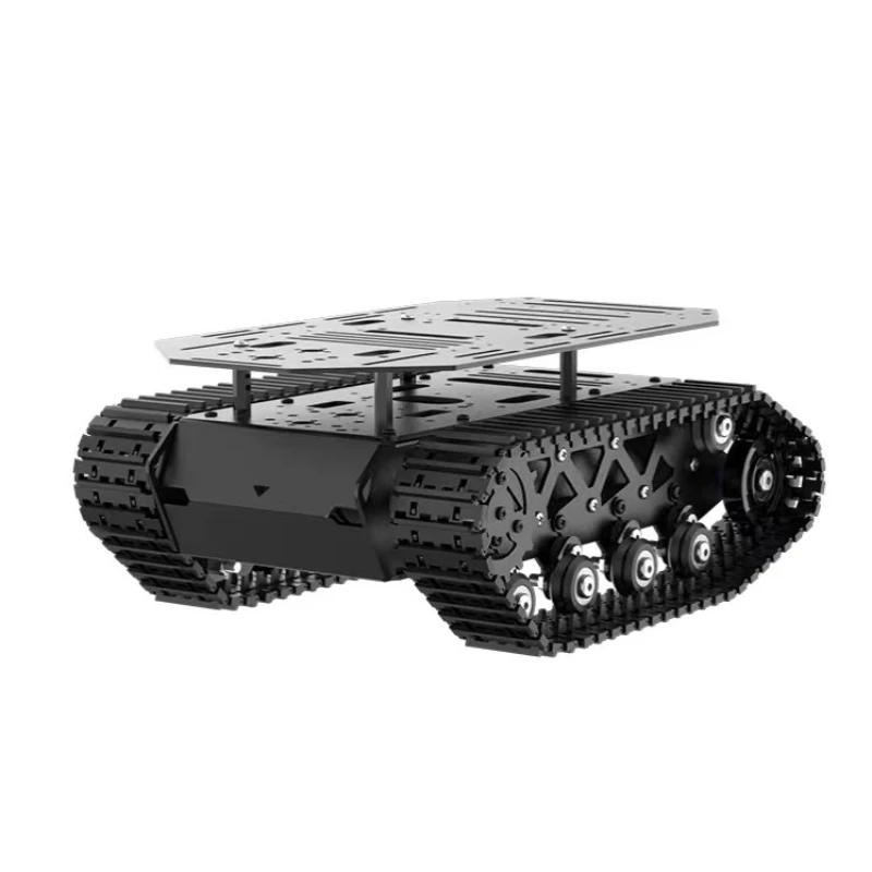 

Tracked vehicle chassis suspension strong shock absorption all metal tank robot coding motor intelligent small car chassis