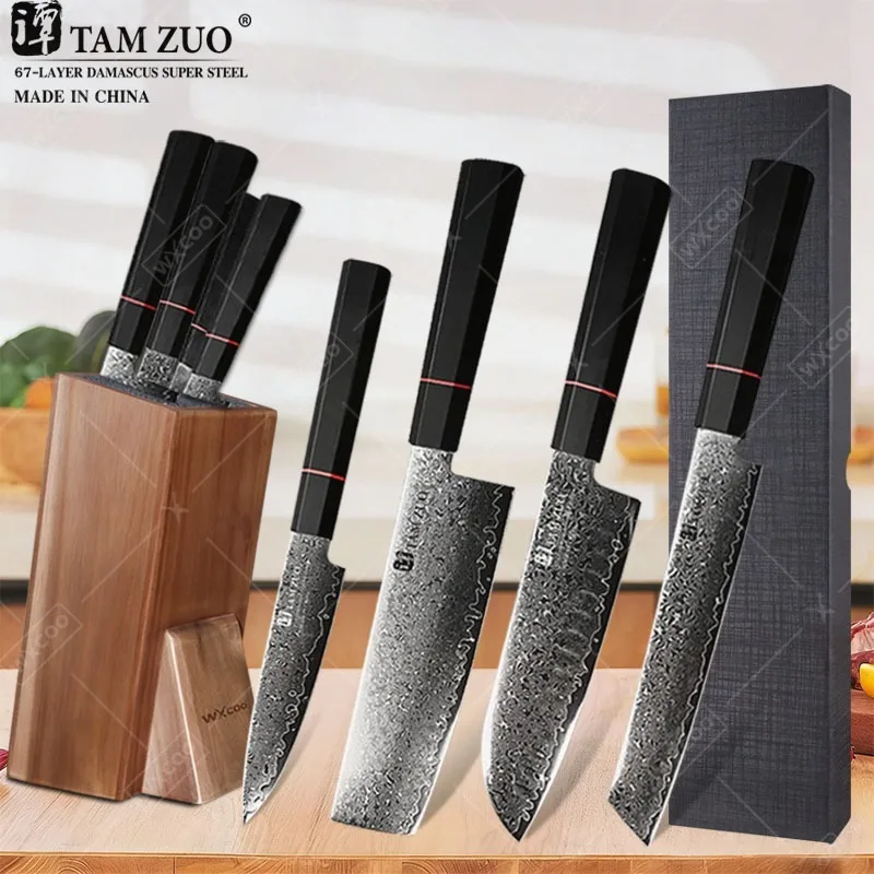 Japanisches Küchenmesser-Set, VG10, Damaststahl, Kochmesser, Fleisch, Schneiden, Obst, Gemüse, Schneiden, Küchenutensilienmesser mit Box