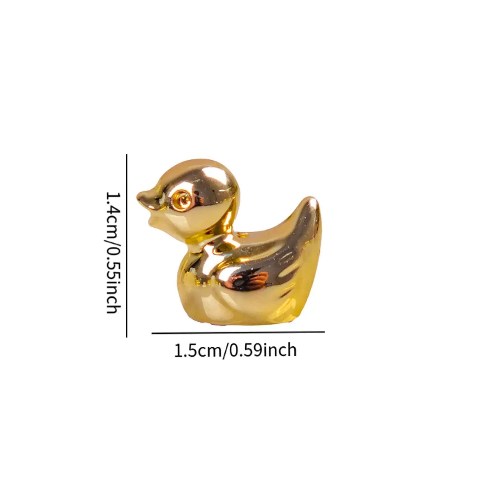 30x Mini Duck Set Mini Golden Duck Statue Resin Cute Compact Size Gold Duck Figurines for Home Shelf Car Living Room Bathroom