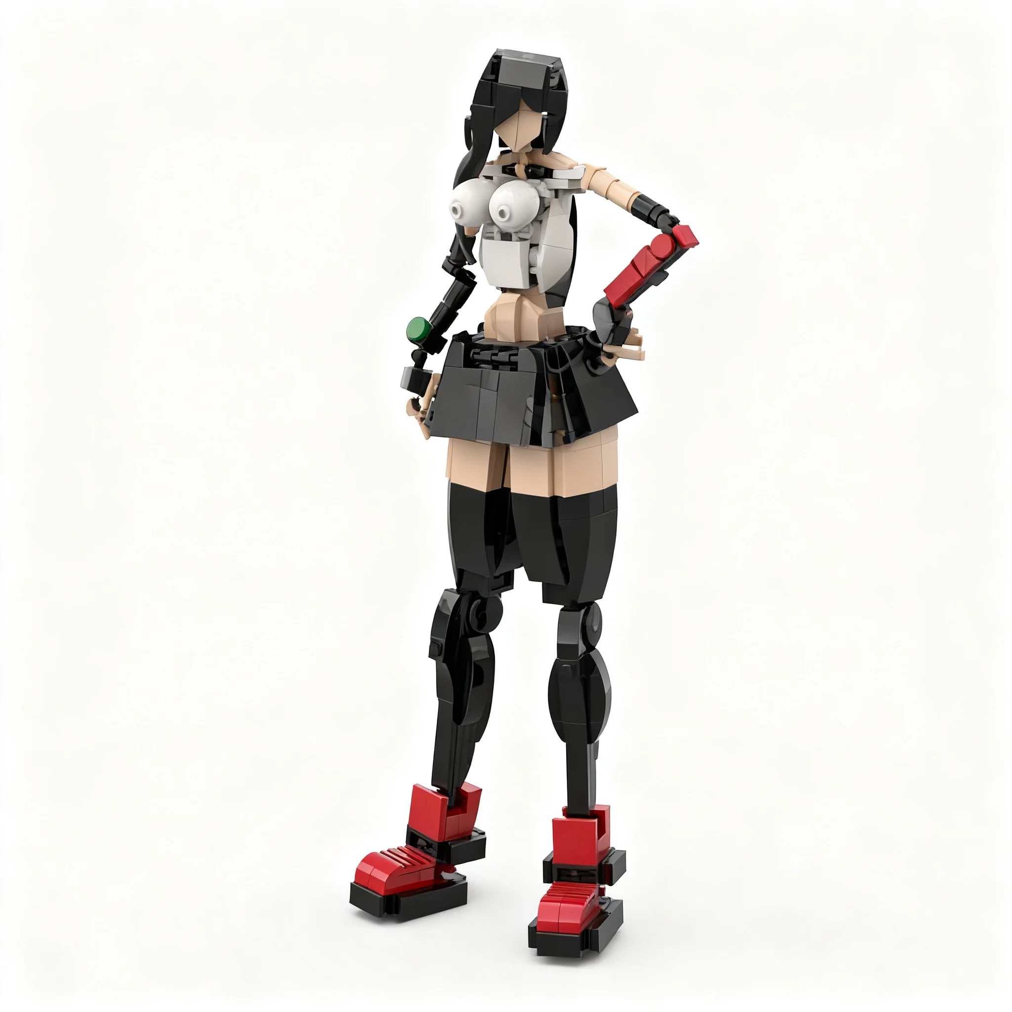 445pcs MOC Gundofu's Tifa Final Fantasy Games Model Building Blocks Architecture DIY Creative Birthday Assemble Education Art