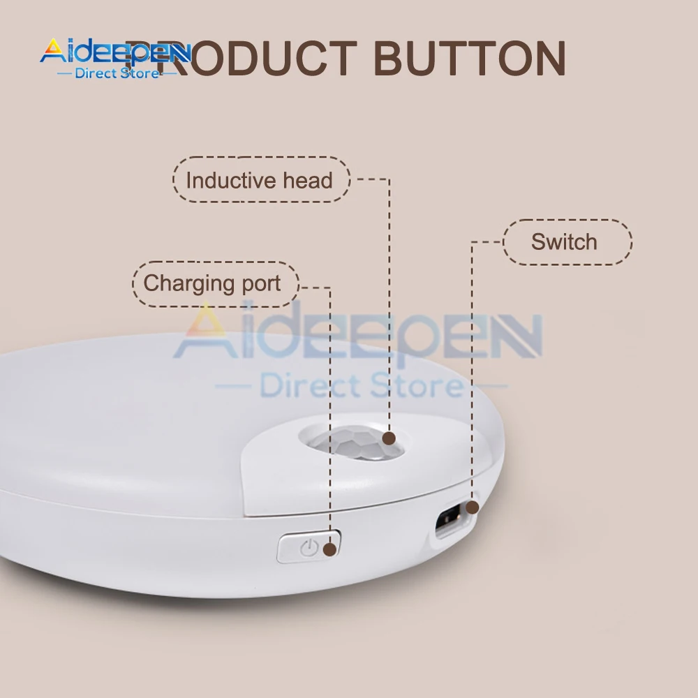 Led inteligente sensor de corpo humano luzes da noite iluminação automática de emergência carregamento usb sem fio sucção magnética led luzes do armário