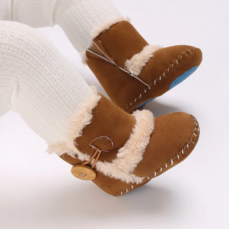 Winter-Ready Baby Booties Keep Your Little Baby's Feet Warm and Cozy Crib Shoes for Infants and Girls Boys 0-18 months