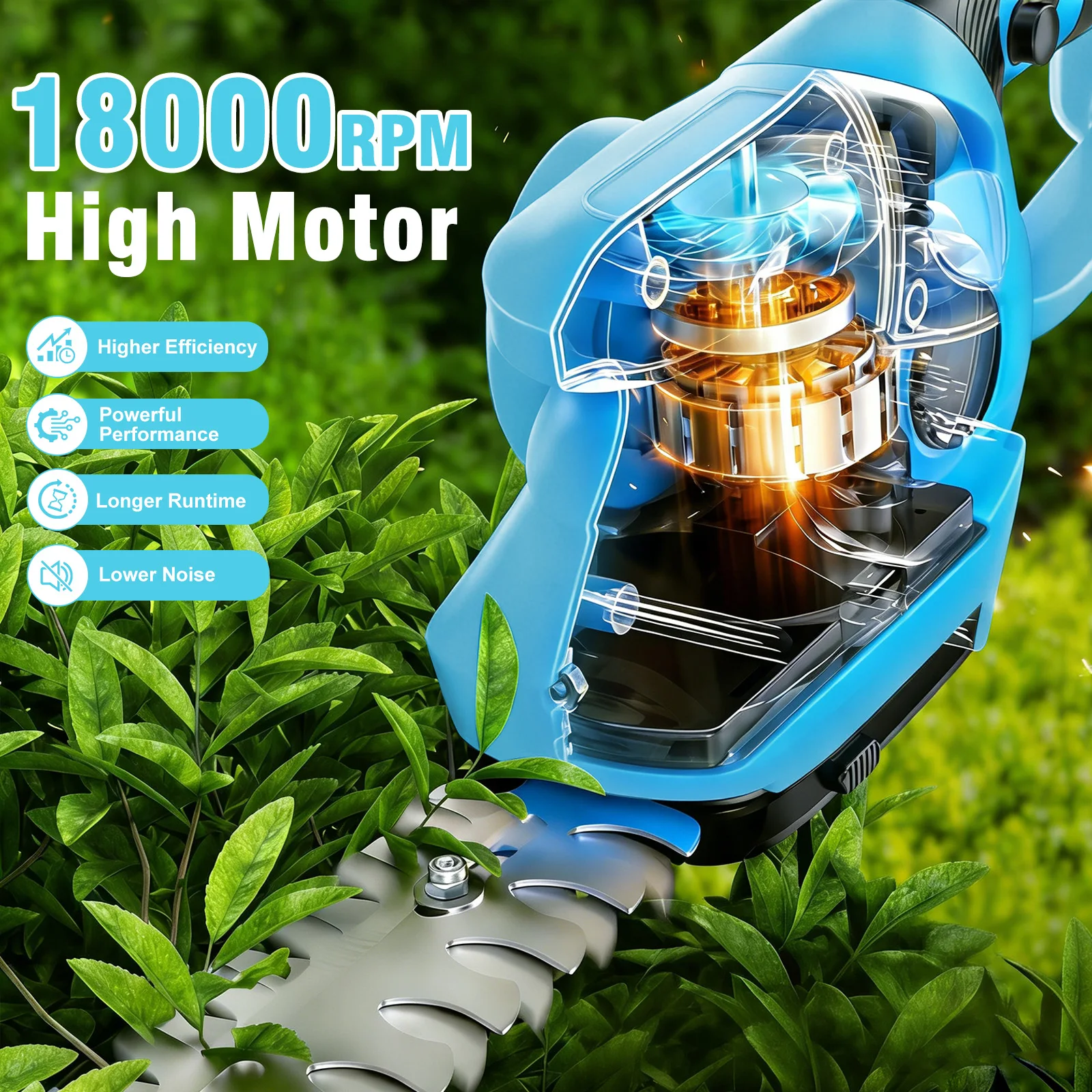 مقص تشذيب الشجيرات الكهربائي ا - مراجعة Brushless Cordless Grass Trimmer 21V وسعره