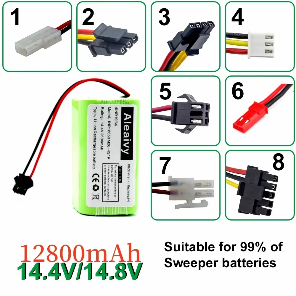 

Original 14.4V 12800mAh Vacuum Cleaner Battery for Polaris/Kitfort/DIBEA/Ecovacs/iBoto ILife/Genio/Liectroux/Xiaomi