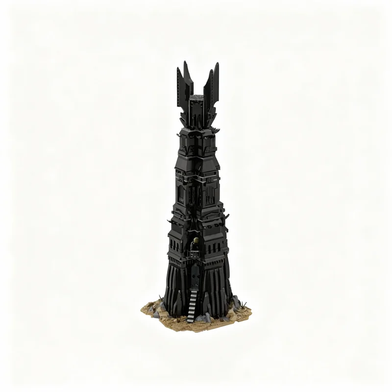257-teiliger MOC Turm Orthanc Basis Hobbit Herr der Ringe Modellbausatz Spielzeug Weihnachtsgeschenke Konstruktions-Bildungs-Bausteine für Kinder