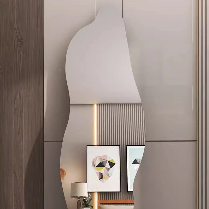 Modern Bedroom Decorative Mirror Irregular Floor Full Decorative Mirror Length For Girls Decoraciones De Hogar Decoration Home