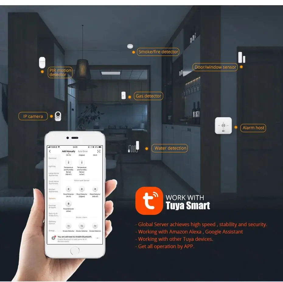 ONENUO-Sensor de fugas de agua Tuya Smart Zigbee, Detector de fugas de agua, alarma de inundación, funciona con Zigbee Hub, Tuya