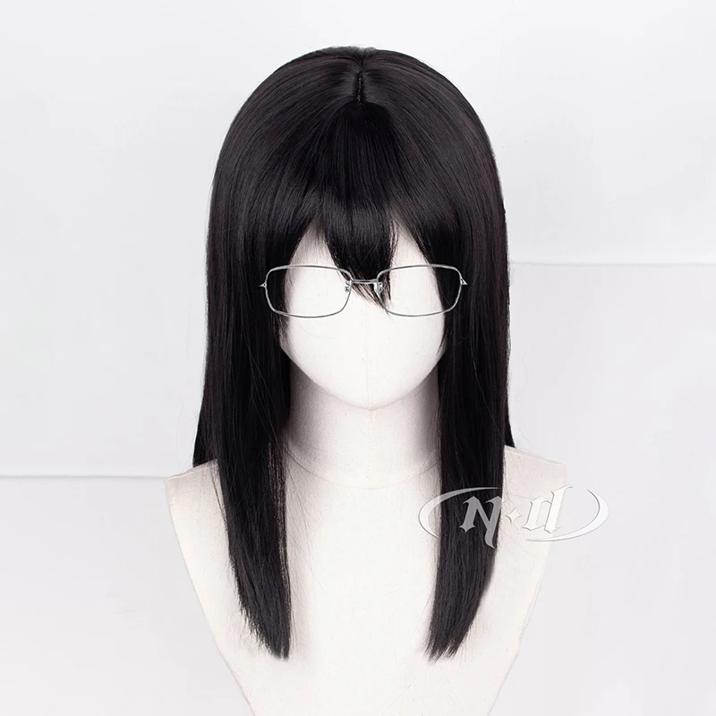 ND Kiyoko Shimizu Cosplay Wigs Haikyu Cosplay Black Hair Wigs for Anime Comic Con Coser Christmas Costume Theme Party Synthetic