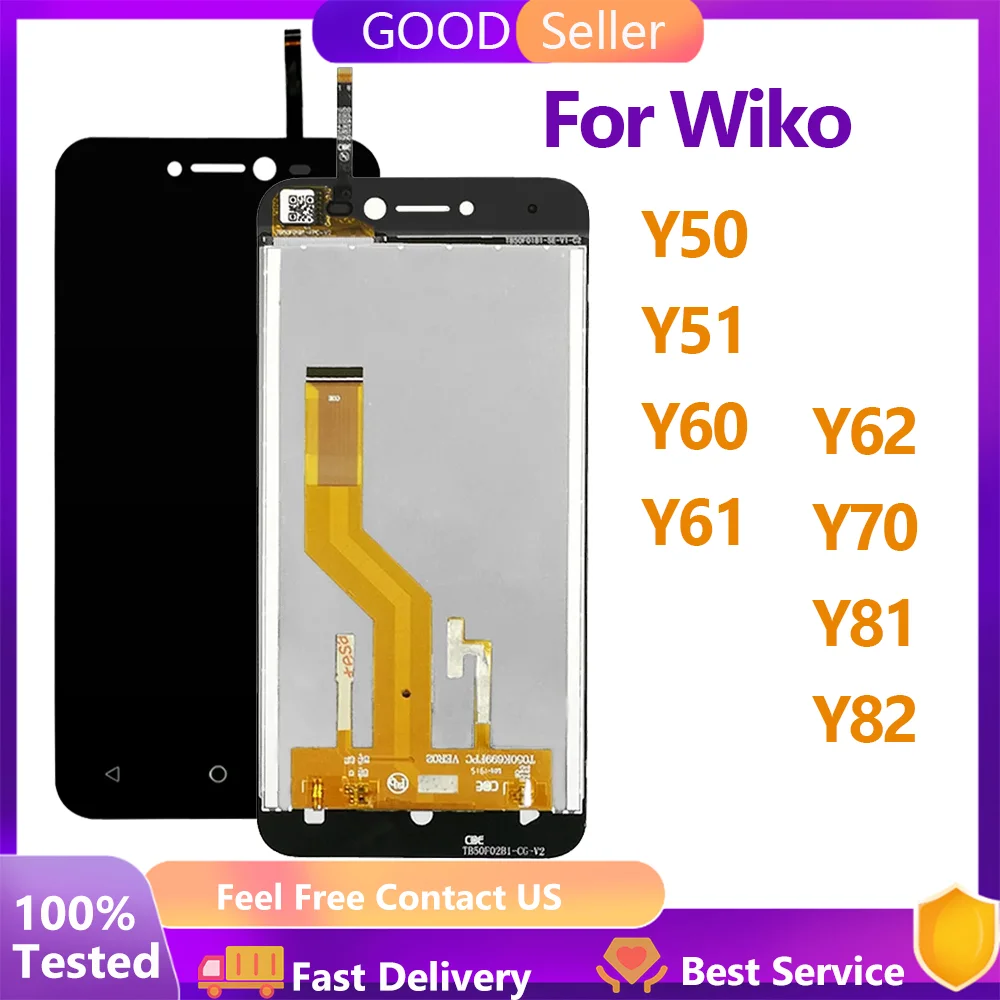 

For Wiko Y50 Y60 Y70 Y80 LCD Display+Touch Screen Digitizer Assembly Repair LCD For Wiko Y51 Y61 Y81 Y62 Plus Y82 LCD Display