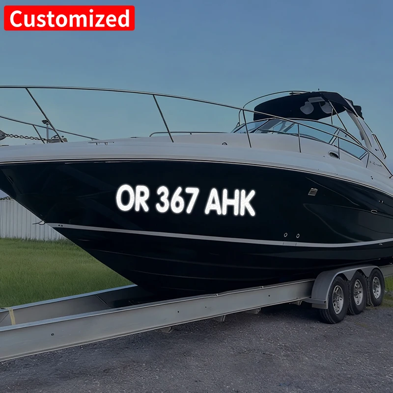 2 pz/foglio adesivi per barche personalizzati autoadesivi impermeabili per barche a vela barche a motore kayak auto decalcomanie in vinile modificate personalizzate