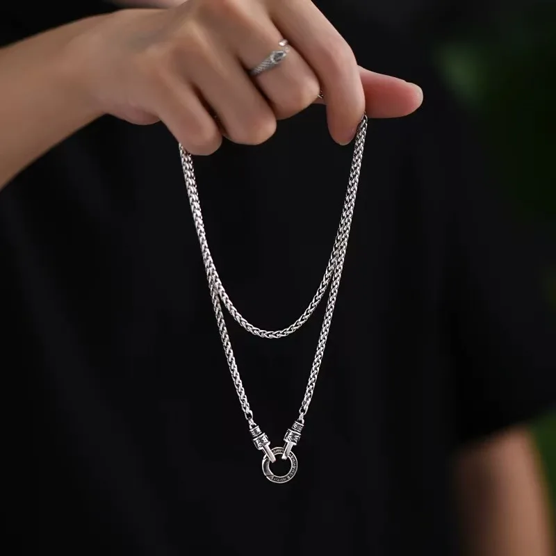 925 Silber Schleifenanhänger Hochwertige Retro-Halskette für Damen Mode Hochzeit Party Charm Sterling Silber Schmuck – Detail 5