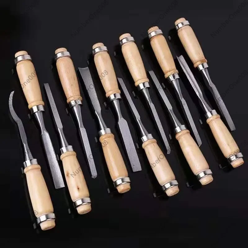 12 PCS Wood Carving Tools Set, Wood Chisel Set, Carving Knife Set for Woodworking Root Carving DIY Craft