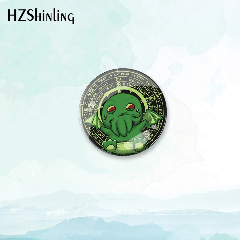 2023 New Cthulhu Symbol Badge Brooch Cute Pin Backpack Decoration Pins Round Jewelry Women Gift