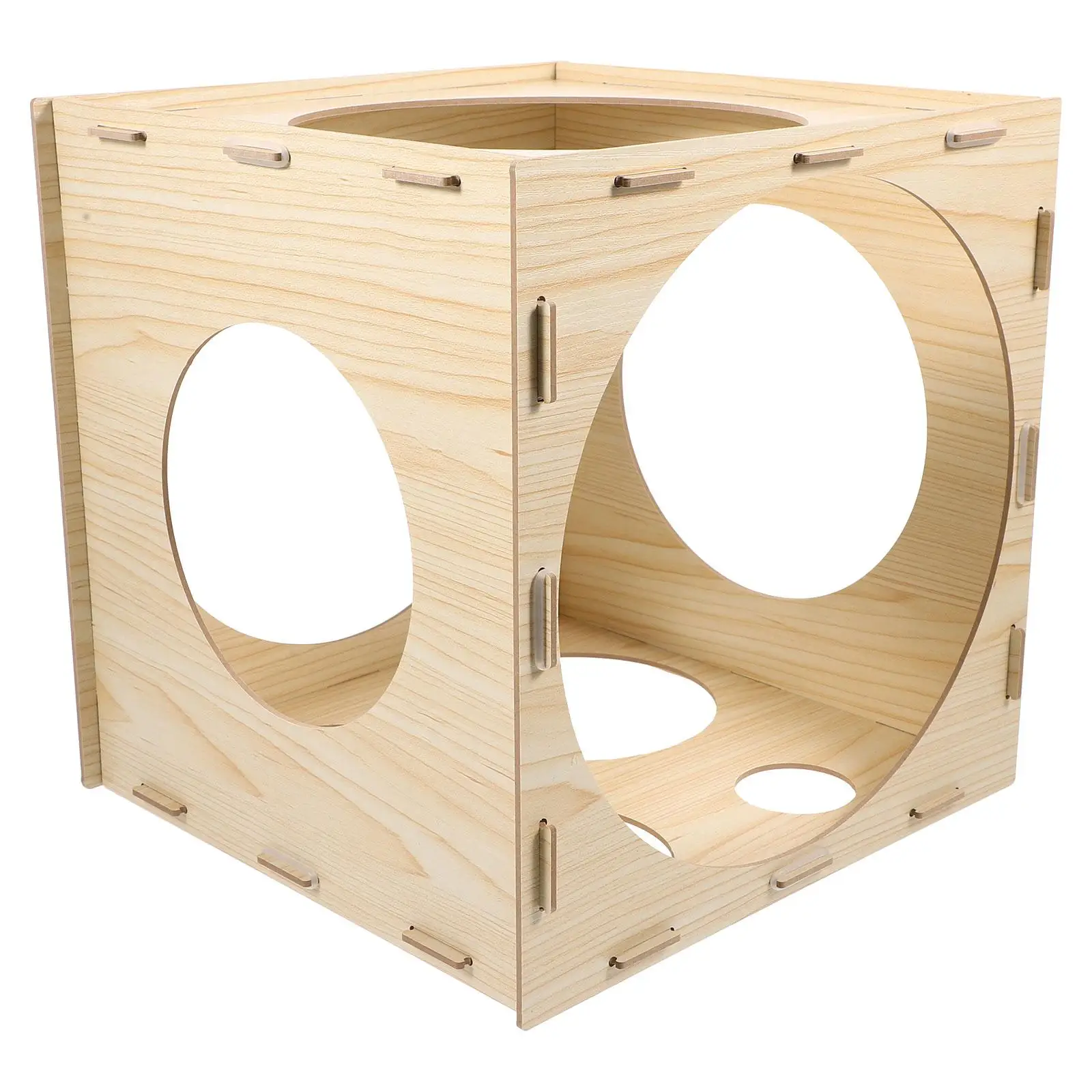 Wood Balloon Cubes Measuring Boxes Tools Collapsible Device Cube For Party Decoration Balloon Sizes Measurement