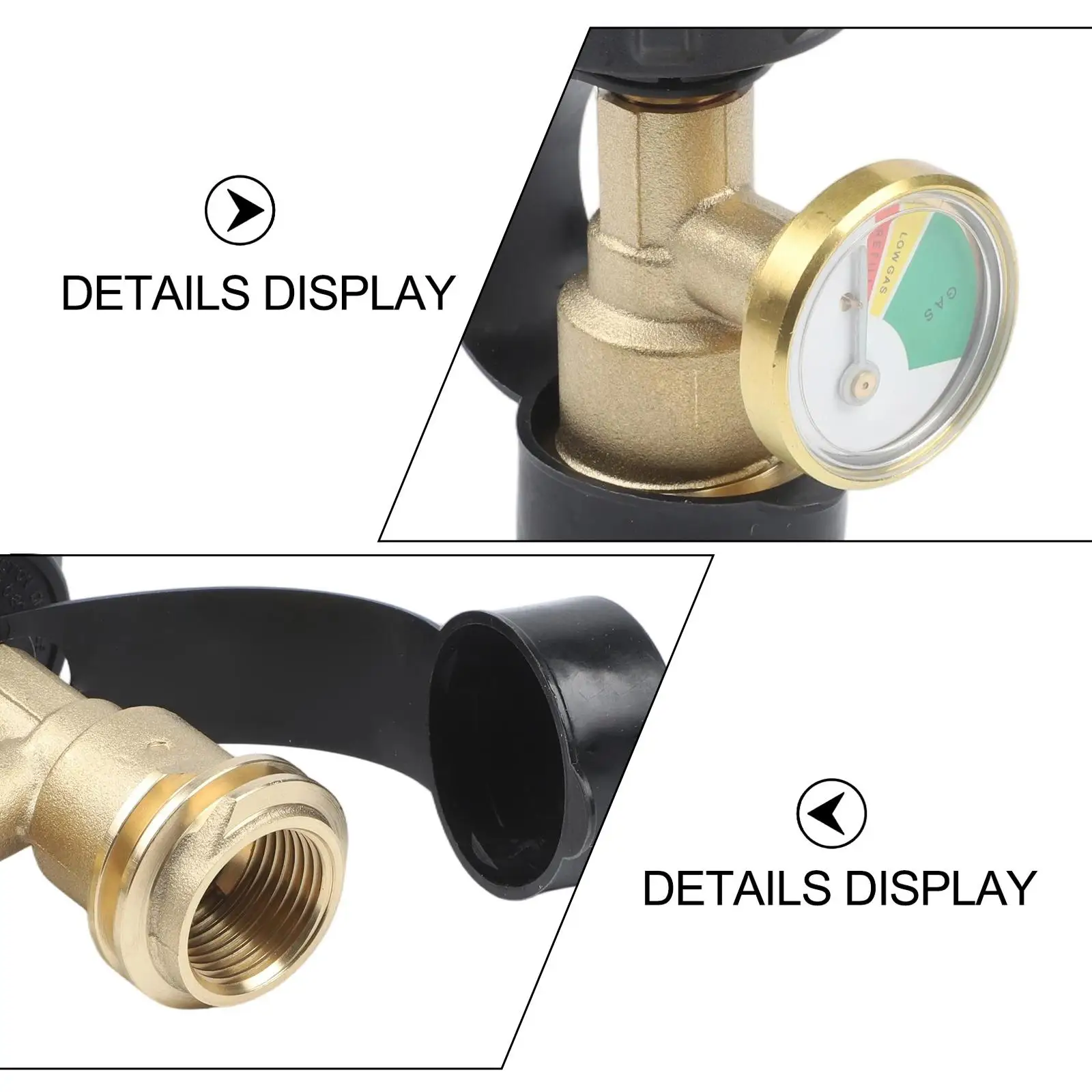 

Латунный манометр для пропанового бака для гриля-барбекю. Точное измерение уровня газа, простое в использовании, совместимое с резервуарами до 40 фунтов.