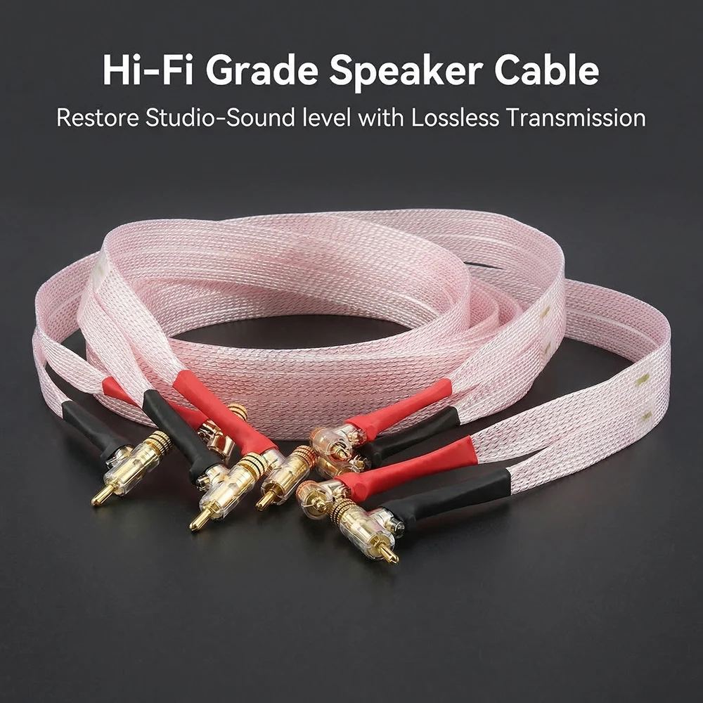 

FC02AG fever-grade speaker cable silver-plated power amplifier gallbladder audio cable banana Y plug HiFi main speaker cable