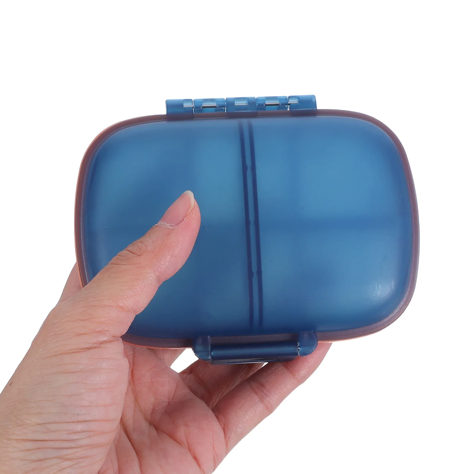 

Еженедельный органайзер для таблеток, небесно-голубой дорожный футляр для лекарств, дозатор, контейнер для добавок, коробка для ежедневных медикаментов