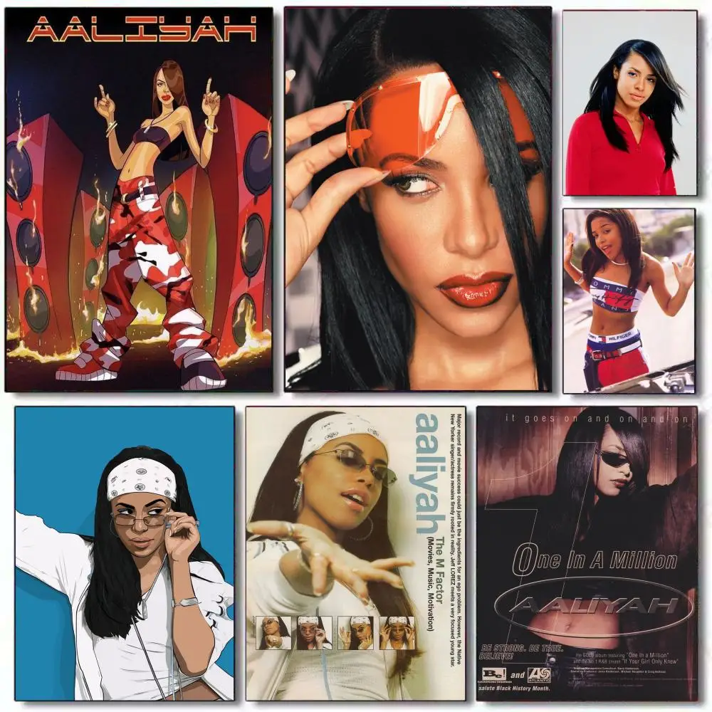 Poster HD PVC Self Adhesive Wall Art - Waterproof Reusable For Home Office Cafe Singer A-aaliyah