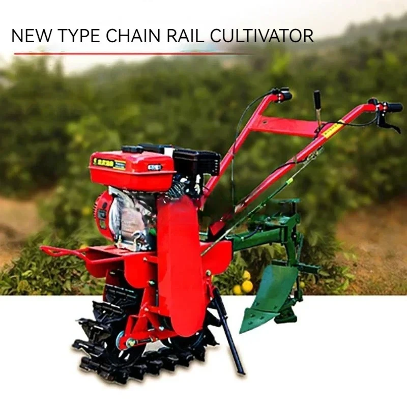 Track Cultivator Agricultural Use Trenching Soil Cultivation Plough Field Soil Cultivation Gasoline and diese Models Chain