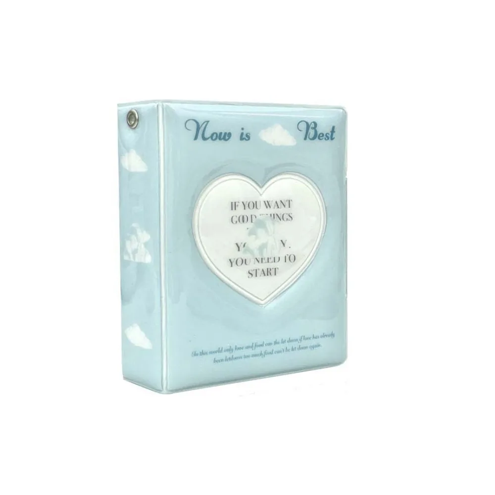 

Cute PVC Card Book Heart Shaped Hollow Design 32 Slots Card Binder 3-3.5 Inch Photo Album