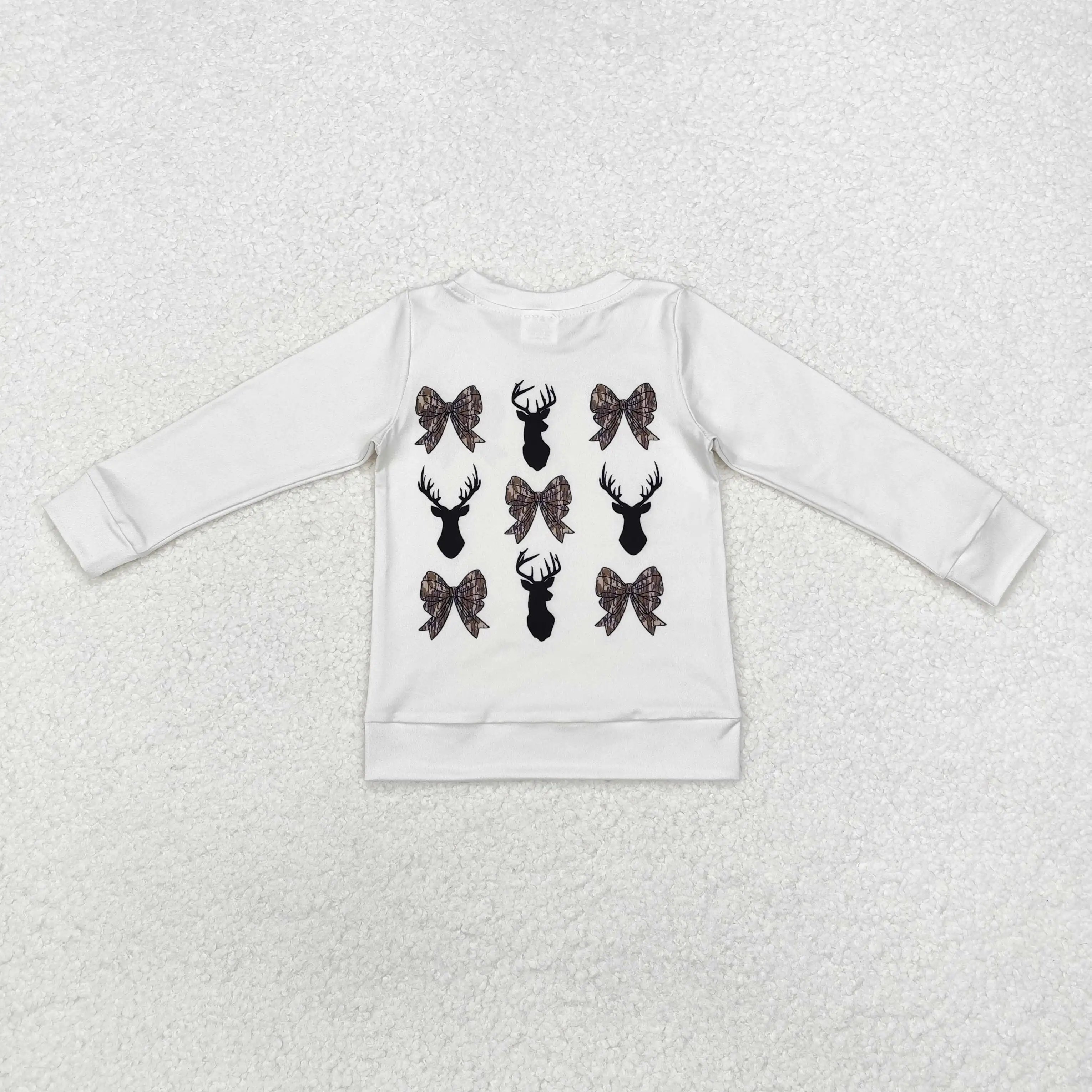 Baby Boys Clothes Long Sleeve Camouflage and Embroidery Hunt  Deer Print Shirt Kids Fashion Top