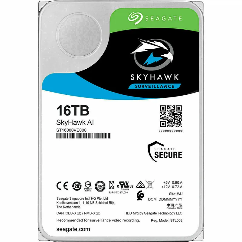 

Для Seagate ST16000VE000 SkyHawk AI 16 ТБ внутренний 7200 об/мин 3,5-дюймовый жесткий диск HDD протестирован быстрая доставка