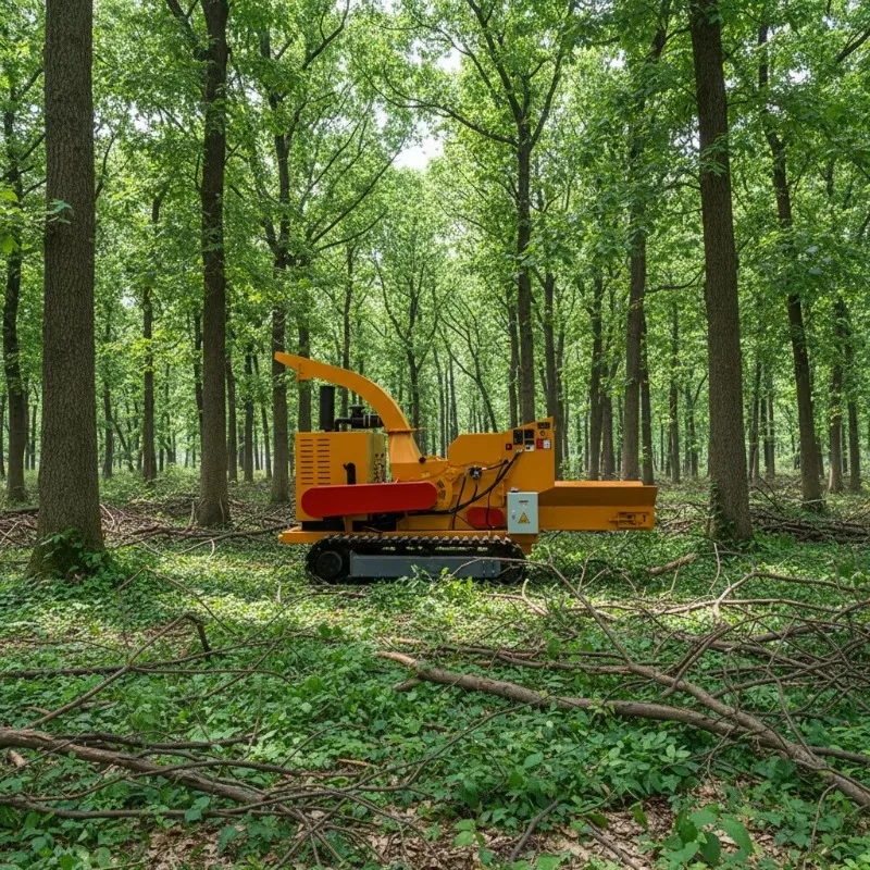 Broyeur de bois portable personnalisé, broyeur à marteaux, lames de broyeur de bois, broyeur de bois diesel efficace pour le traitement des déchets d'arbres
